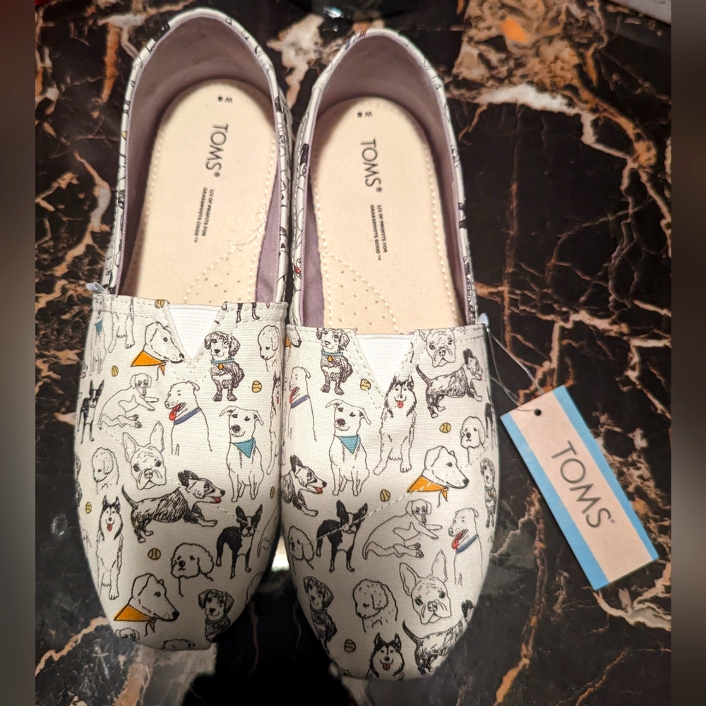TOMS dog print shoes